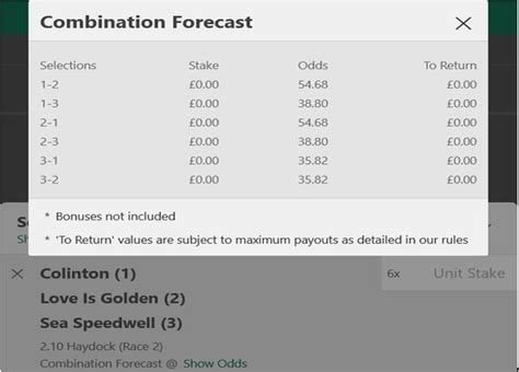 combination forecast bet.